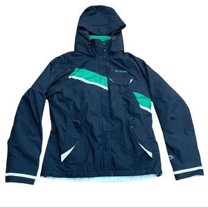 Columbia Women's Green and Black Colorblock Omni-Tech 3 in 1 Coat Size Medium